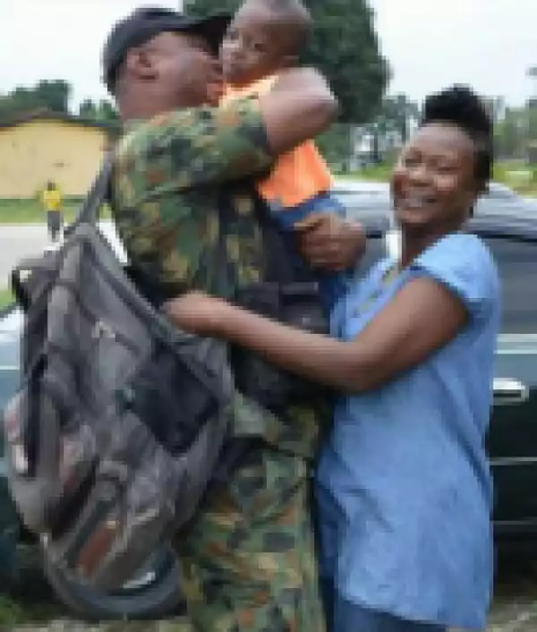 See What A Woman Did When Her Soldier Husband Returned From Fighting Boko Haram (Pics)